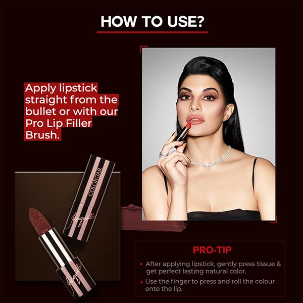 Colorbar X Jacqueline Sinful Matte Lipcolor Dirty Date 027 3.5gm - Liquid Lipsticks