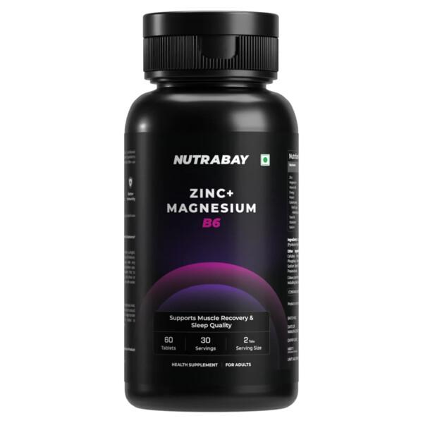 Netmeds | Nutrabay Zinc + Magnesium B6 Tablets 60's