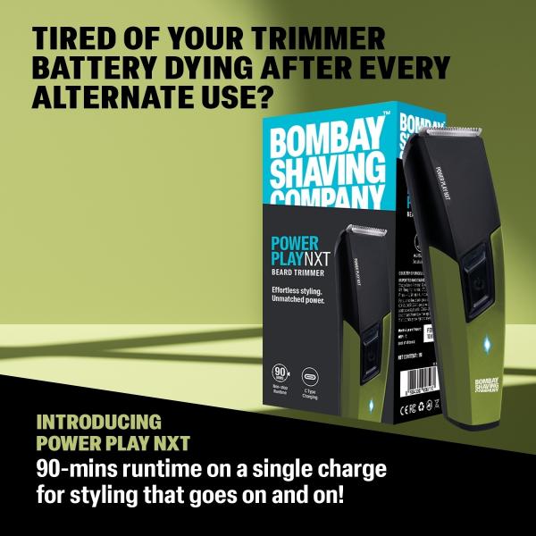 Bombay Shaving Company Power Play Next Trimmer, Self Sharpening Blades, Trimmer For Men- Green 130 gm - Trimmers