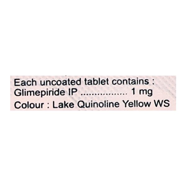 Glimda 1mg Tablet 10'S - Diabetes-Ant