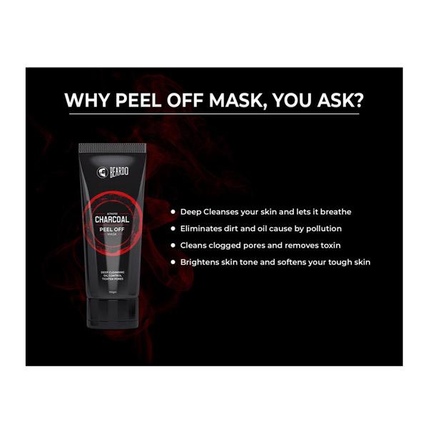 Beardo Peel off Face Mask -Activated Charcoal 100 gm - Masks & Peels