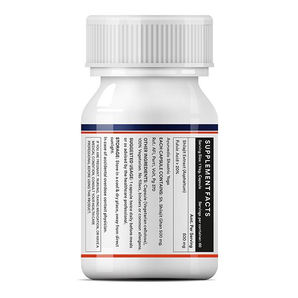Inlife Shilajit Extract 500 mg Veg Capsule 60's - Sh.Shilajit Ghan - Sexual Care
