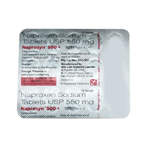 NAPROSYN 500+ Tablet 15's - Pain relief-Nsa