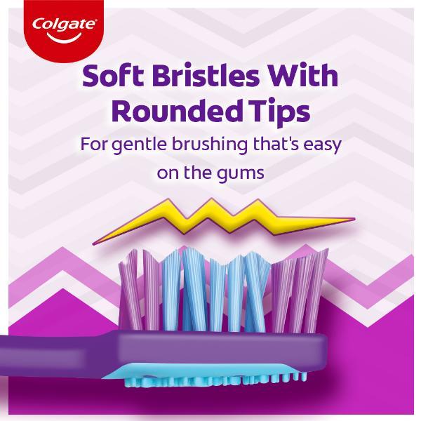 Colgate Zig Zag+ Anti-Bacterial Toothbrush - Soft (Pack of 6) - Toothbrushes
