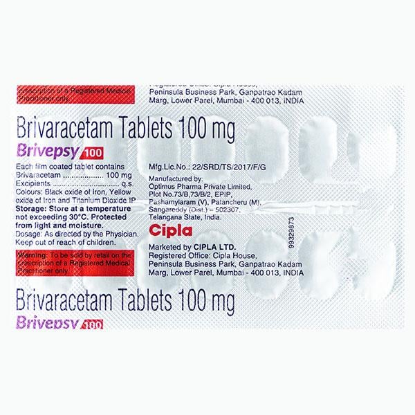 BRIVEPSY 100 Tablet 14's - Epilepsy/Convulsion-Ant