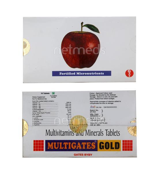 Multigates Gold Tablet 10'S - Supplements-Vam