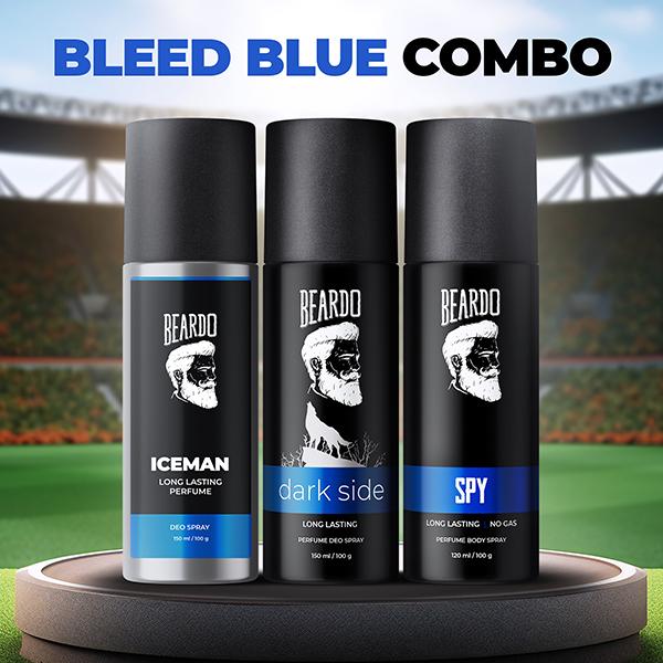Beardo Iceman 150ml, Darkside 150ml and Spy 120ml Perfume Body Spray Combo for Men 1's - Men Deodorants/Roll-Ons