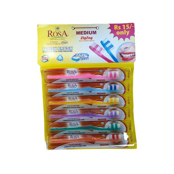 Rosa ZigZag Tooth Brush - Medium 1's