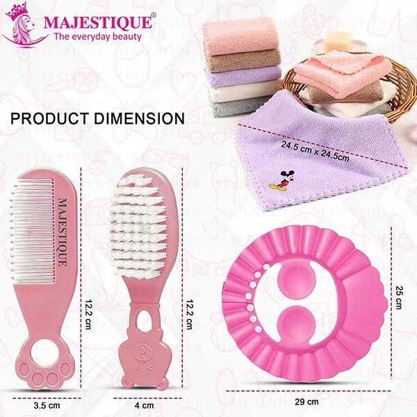 Majestique Baby Shower Cap with Baby Grooming and Care Kit, Baby Bath Accessories - 4Pcs/Multicolor 1's - Baby Grooming