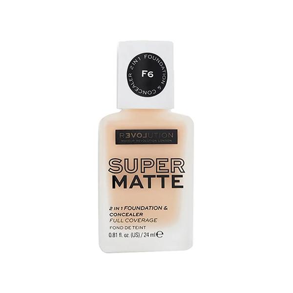 Makeup Revolution Relove Supermatte 2 In 1 Foundation & Concealer F6 24 ml - Foundation