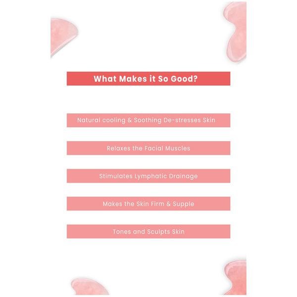 Allure Gua Sha Stone ( rose quartz ) 1's - Massagers