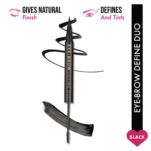 Netmeds | Insight Cosmetics Eyebrow Define Duo 2-in-1 - Black 2.5 gm