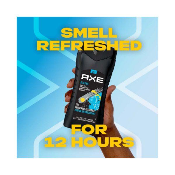 Axe Alaska 3 In 1 Body Face & Hair Wash for Men Long-Lasting Fragrance 250 ml - Shower Gels & Body Wash