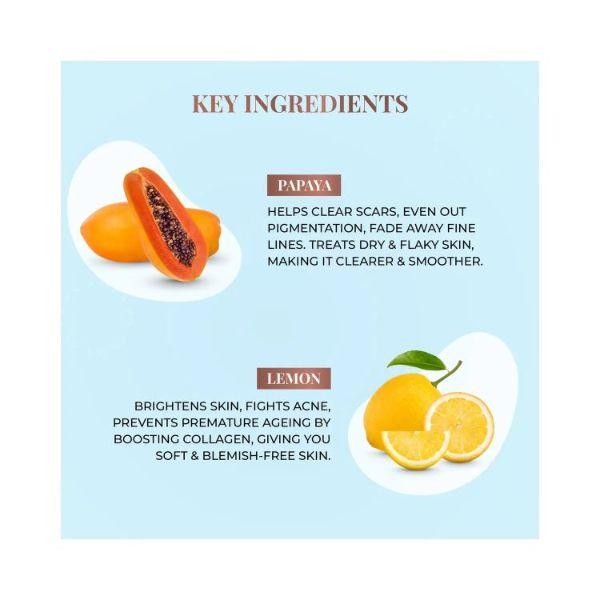 Just Herbs Papaya Lemon Spot Control Foaming Face Wash 100 ml - Scrubs & Exfoliants