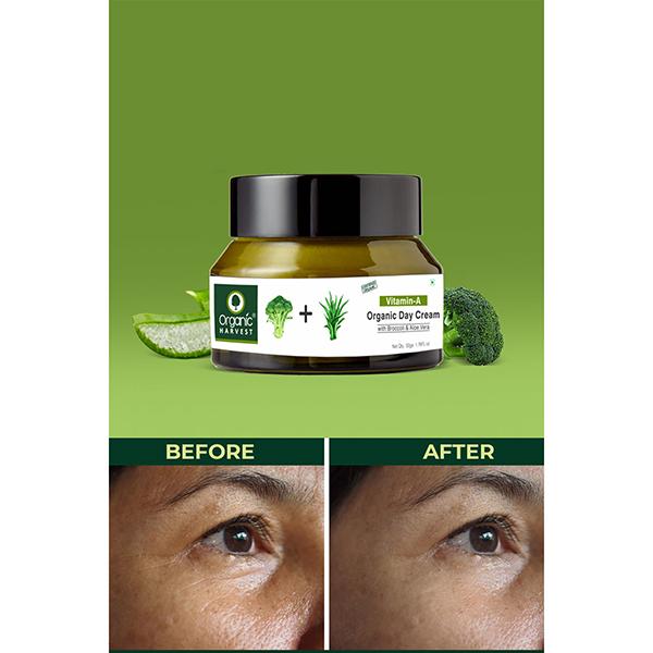 Organic Harvest Vitamin A Day Cream with Broccoli, Reduces Wrinkles 50gm - Day Cream