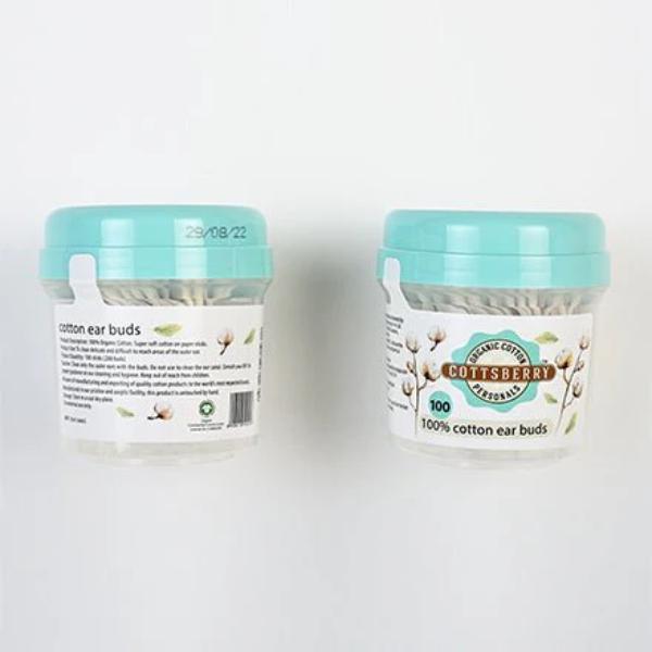 Cottsberry Organic Cotton Ear Buds 100's - Cotton Buds & Balls