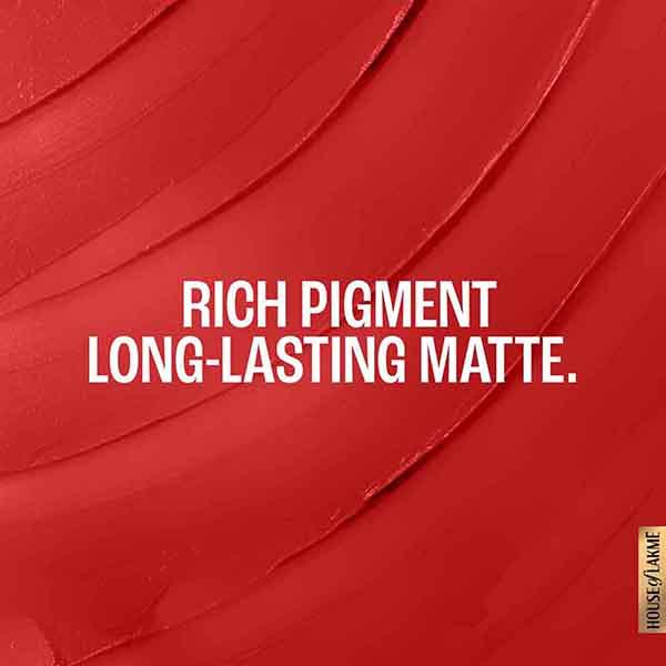 Lakme Forever Matte Lipstick, Made With French Rose Oil Extracts, Red Blaze, 4.5 gm - Lipsticks