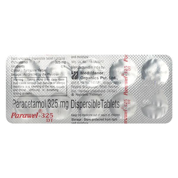 Parawel DT 325mg Tablet 10'S - Fever-Ana