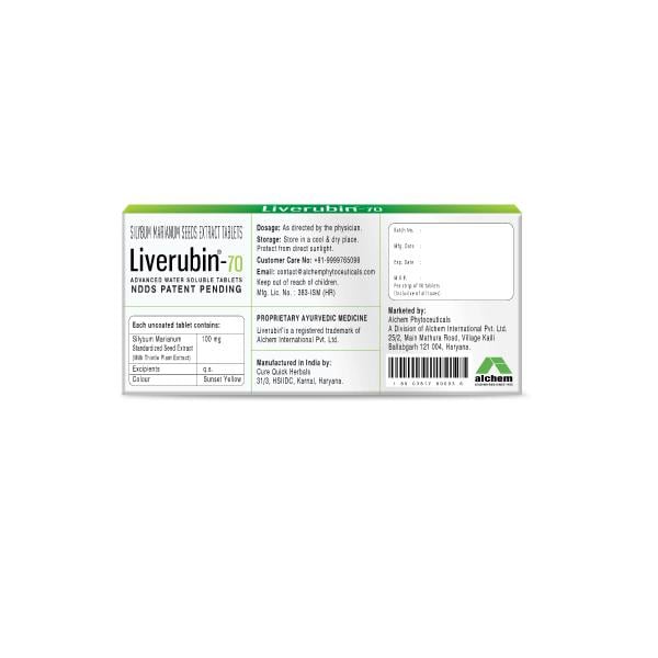 Liverubin 70mg Tablet 10'S - Liver Disease