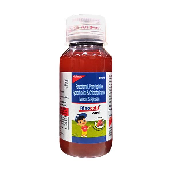RINOCOLD JUNIOR STRAWBERRY FLAVOUR Suspension 60ml
