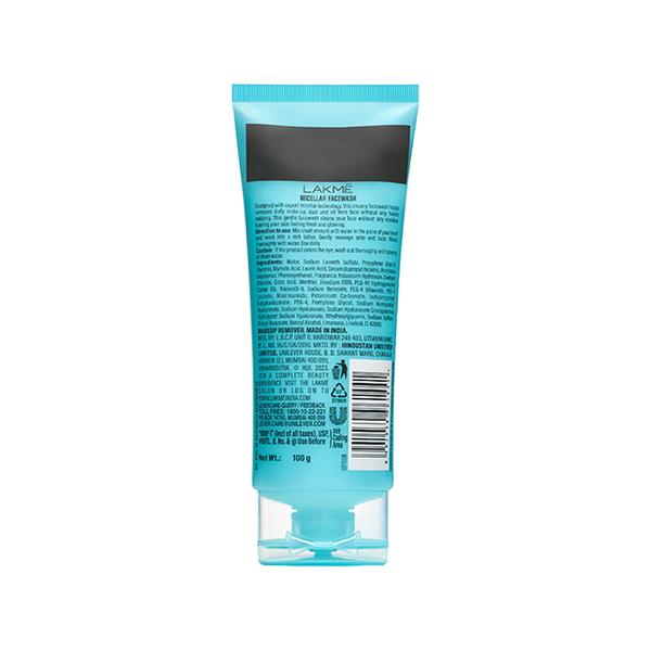 Lakme Micellar Pure Facewash for Deep Pore Cleanse 100 gm - Face Washes