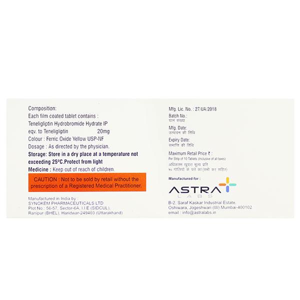 TENECIP 20 Tablet 10's - Diabetes-Ant