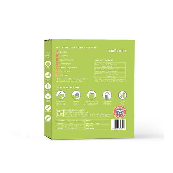 BodyGuard - Baby Diapers and Sanitary Disposal Bag - 75 Bags - Diapers & Wipes