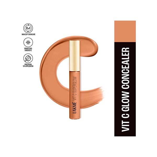 Netmeds | Lakme Makeup+Skincare Vit C Superglow Concealer 30 Cinnamon 5.4 ml