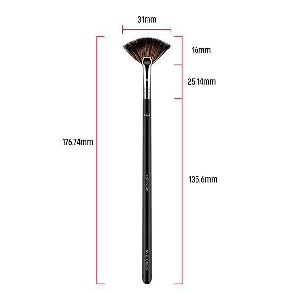 Miss Claire M24 - Fan Brush (Chrome) 1's - Face Brush