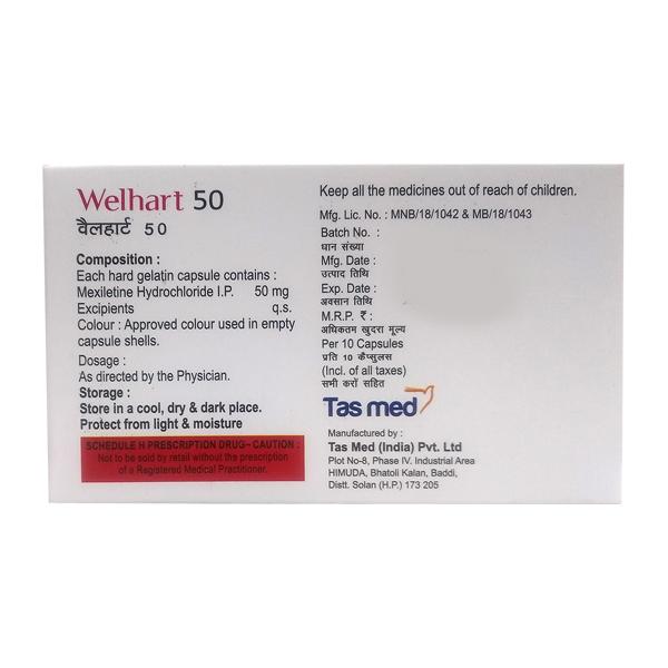 WELHART 50 Capsule 10's - Arrhythmiasis