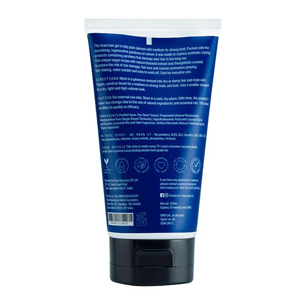 Arata Natural Hair Gel for Styling, Shaping and Strong Hold 150ml - Hair Gels & Waxes