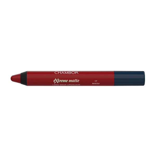 Chambor Extreme Matte Long Wear Lip Colour Make up Les Meringues Collection - Bisou, 17 2.8 gm - Lip Crayons