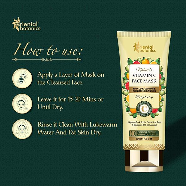 Oriental Botanics Nature's Vitamin C Brightening Face Mask 100 gm - Masks & Peels