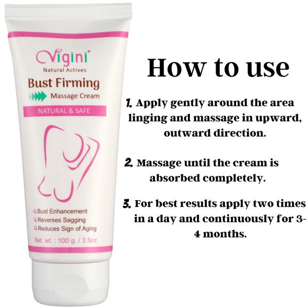 Vigini Bust Firming Massage Cream 100ml + Whitenin g & Lightening Intimate Hygiene Gel Wash 100 g - Intimate Care