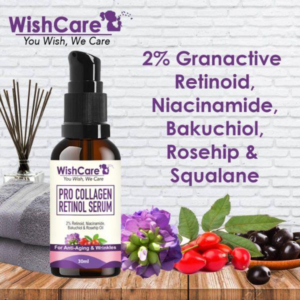 WishCare Pro Collagen Retinol Serum - For Anti-Aging Skin Firming & Plumping Skin 30 ml - Face Serum