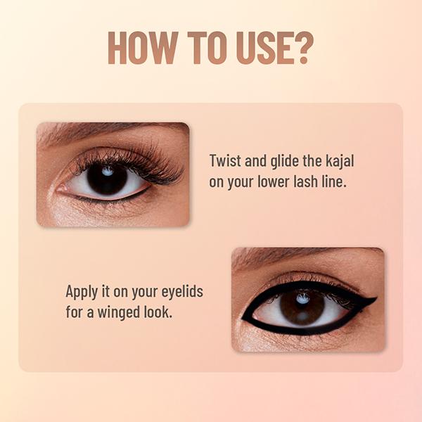 Swiss Beauty You and Eye Power Black Kajal 0.3 gm - Kajal & Kohls