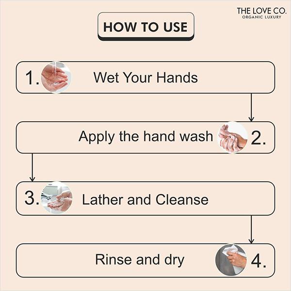 The Love Co. Orange Hand Wash For Moisturized Hand - Gentle Cleanser for Soft Hands - Liquid Hand Soap Suitable for Sensitive Skin 300 ml - Hand Wash & Soaps