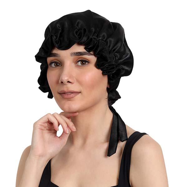 Netmeds | Mueras Silk Satin Hair Bonnet Black 1's