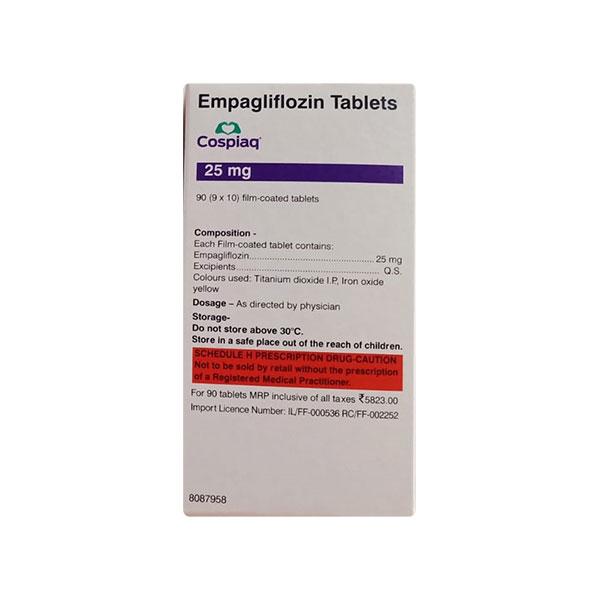 COSPIAQ 25mg Tablet 10's - Diabetes-Ant