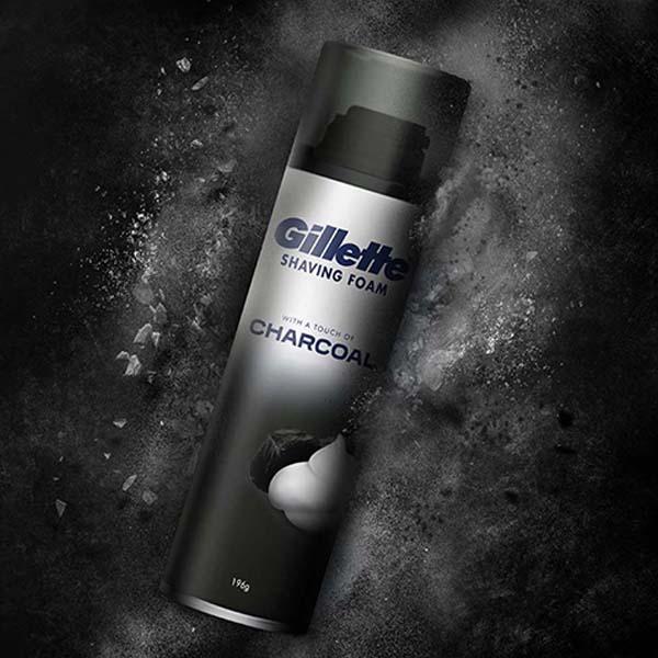 Gillette Pre Shave foam Charcoal 196 gm - Shaving Foams