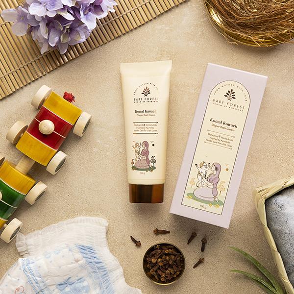 Baby Forest Komal Kawach Baby Rash Healing Cream 100 gm - Rash Creams