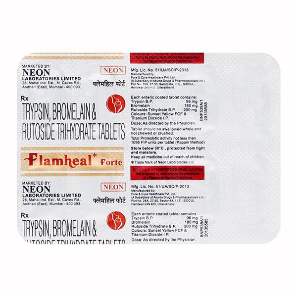 Flamheal Forte Tablet 10'S - Pain relief-Ant