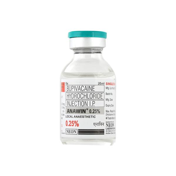 Anawin 0.25mg Injection 20ml - Anaesthesia - Local-Ana