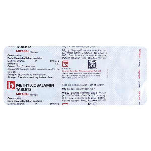 MICABAL 500 Tablet 10's - Supplements-Vam