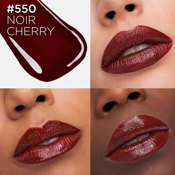 Loreal Paris Infallible Laque Resistance Lacquer-Like Shine, 16H Longwear, 550 Noir Cherry 4 ml - Liquid Lipsticks