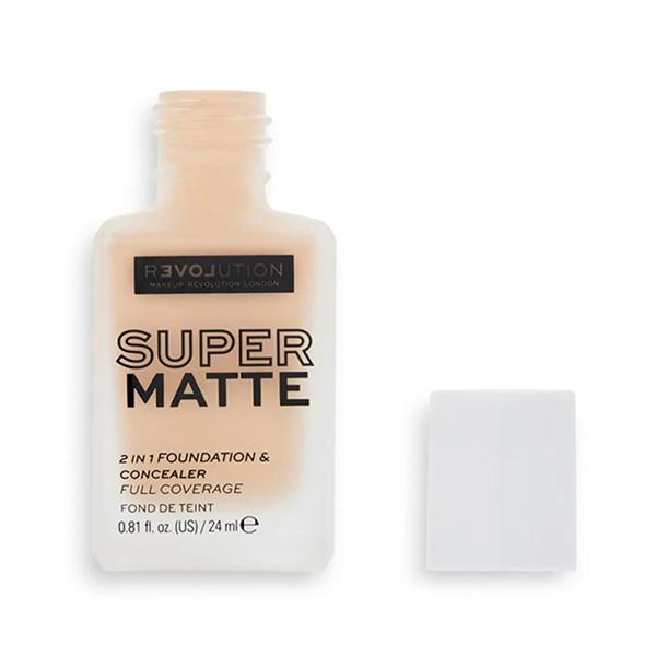 Makeup Revolution Relove Supermatte 2 In 1 Foundation & Concealer F6 24 ml - Foundation
