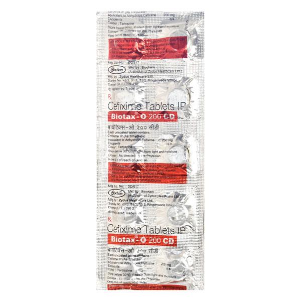 Biotax O CD 200mg Tablet 10'S - Bacterial Infections-Cep