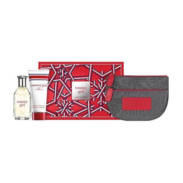Tommy Hilfiger Girl Favorite Things Set (Eau de Toilette 50ml + Body Wash 100ml + Cosmetic Pouch) 150 ml - Women Perfumes (Edt/Edp)
