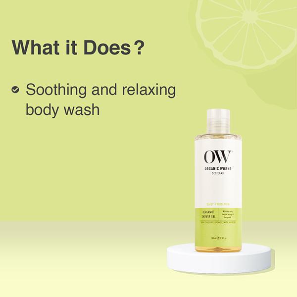 Organic Works Bergamot Shower Gel 300 ml - Shower Gels & Body Wash