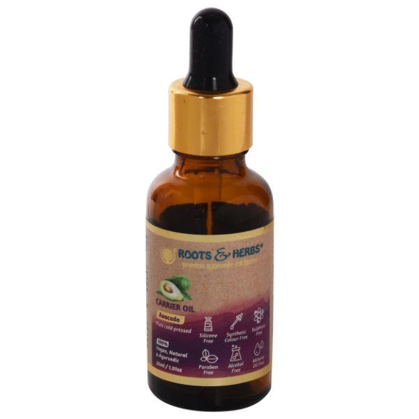 Netmeds | Roots & Herbs Pure Cold Pressed Carrier Oil - Avocado 30 ml